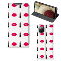 Samsung Galaxy A12 Hoesje met Magneet Lipstick Kiss