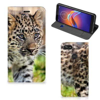 Motorola Moto E6 Play Hoesje maken Baby Luipaard