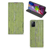 Samsung Galaxy M51 Book Wallet Case Green Wood