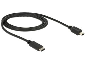 DeLOCK 83603 USB-kabel USB 2.0 1 m USB C Mini-USB B Zwart