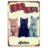 Plenty gifts Waakbord blik katten