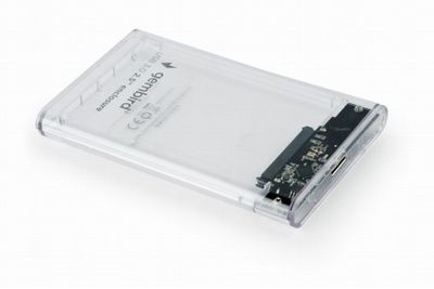 Gembird EE2-U3S9-6 behuizing voor opslagstations HDD-behuizing Transparant 2.5"