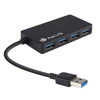 NGS USB IHUB 3.0 - USB 3.0 Hub met 4 Ooorten, High Speed Transmission tot 5 Gbps, Compatibel met USB 1.1, 2.0 en 3.0, Plug&Play, Klein en Lichtgewicht, 7.7 x 4.2 x 1.2 cm, Kleur Zwart