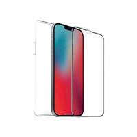 Muvit for Change Pack Apple iPhone 12/12 Pro beschermhoes van zacht glas + displaybescherming van gehard glas, plat frame, zwart