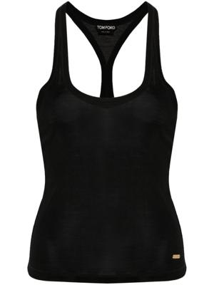 TOM FORD Fijngeribbelde tanktop - Zwart