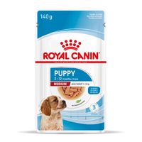 Royal Canin Medium natvoer voor puppy zakjes 10x140gr - thumbnail