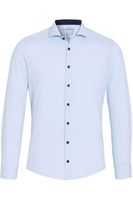 Pure Functional Slim Fit Jersey shirt lichtblauw, Effen