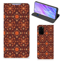 Samsung Galaxy S20 Plus Hoesje met Magneet Batik Brown