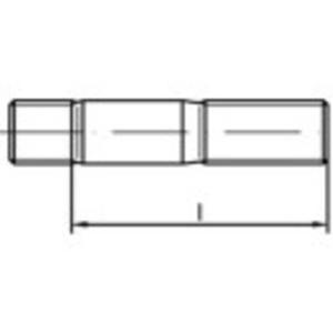 TOOLCRAFT 1065362 Tapeinden M12 100 mm DIN 939 RVS A4 10 stuk(s)