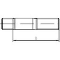 TOOLCRAFT 1065362 Tapeinden M12 100 mm DIN 939 RVS A4 10 stuk(s)