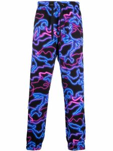 Valentino Garavani pantalon de jogging à imprimé Neon Camou - Bleu