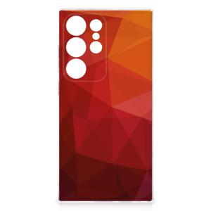 TPU Hoesje voor Samsung Galaxy S24 Ultra Polygon Red