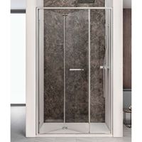 Nisdeur Lacus Ponza Evo Vouwdeur 95x200 cm Helder Glas Chroom Lacus - thumbnail