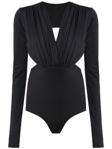 Amir Slama long sleeved bodysuit with cut details - Noir