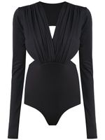 Amir Slama long sleeved bodysuit with cut details - Noir