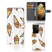 Samsung Galaxy S21 Ultra Book Cover Icecream - thumbnail