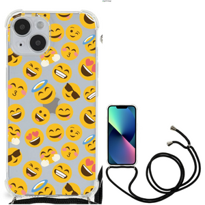 iPhone 14 Doorzichtige Silicone Hoesje Emoji