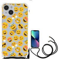 iPhone 14 Doorzichtige Silicone Hoesje Emoji - thumbnail