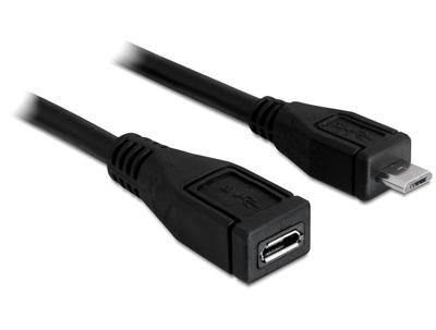 Delock 83248 Verlengkabel USB 2.0 type Micro-B male > USB 2.0 type Micro-B female 1 m Delock 83248 Verlengkabel USB 2.0 type Micro-B male > USB 2.0 type Micro-B female 1 m