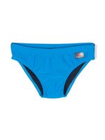 MC2 Saint Barth Kids short de bain à patch logo - Bleu