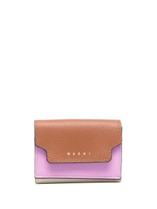 Marni portefeuille pliant à design colour block - Rose