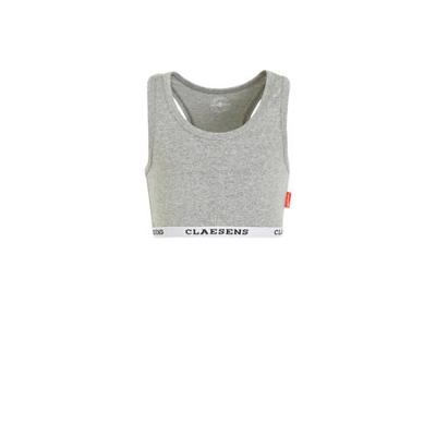 Claesen's bh top grijs melange/wit
