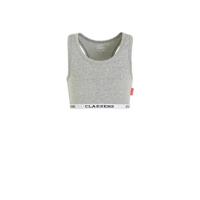 Claesen's bh top grijs melange/wit