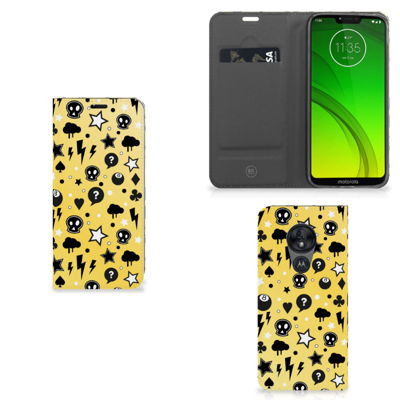 Mobiel BookCase Motorola Moto G7 Power Punk Geel