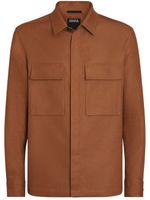 Zegna surchemise en lin - Marron