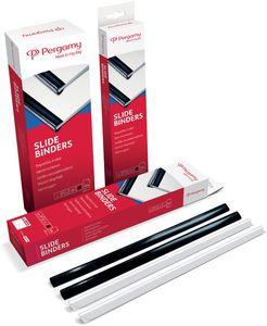 Pergamy klemstrips, pak van 25 stuks, 15 mm, zwart