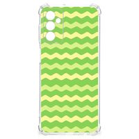 Samsung Galaxy M13 4G | M23 Doorzichtige Silicone Hoesje Waves Green