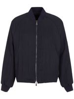 Giorgio Armani veste bomber à fermeture zippée - Bleu