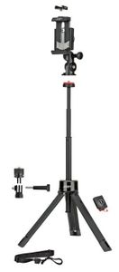 JOBY GripTight™ PRO TelePod™ Tripod 1/4 inch Werkhoogte: 20.8 - 63.5 cm Zwart Voor smartphones en GoPro, Incl. smartphonehouder