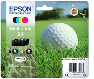 Epson Inktcartridge T3466, 34 Origineel Combipack Zwart, Cyaan, Magenta, Geel C13T34664010