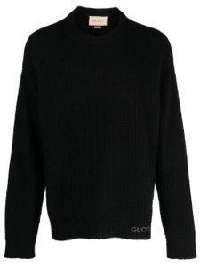 Gucci ribbed-knit cashmere-silk jumper - Noir