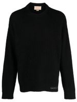 Gucci ribbed-knit cashmere-silk jumper - Noir - thumbnail