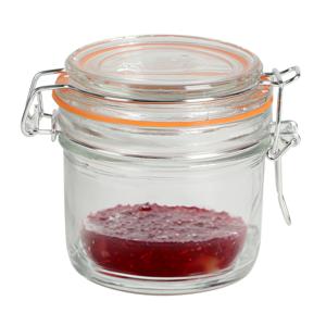 Weckpot/inmaakpot - 200 ml - glas - met beugelsluiting - D8.5 x H8.5 cm