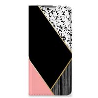 OPPO Find X5 Pro Stand Case Zwart Roze Vormen