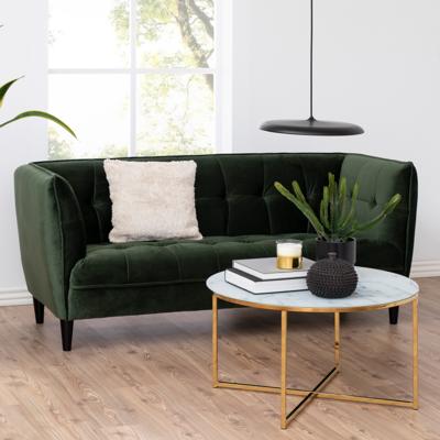 Bendt 2,5-zits Bank 'Erika' Velvet, kleur Forest Green