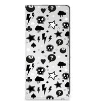 Mobiel BookCase OPPO A78 | A58 5G Silver Punk - thumbnail