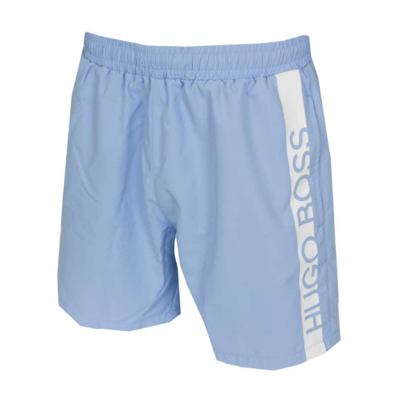 Hugo Boss heren zwembroek logo stripe Dolphin - lichtblauw