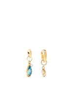 Mounser boucles d'oreilles pendantes Petals serties de cristaux - Bleu - thumbnail