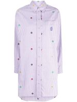 Kenzo design-embroidered poplin shirtdress - Blanc