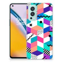 OnePlus Nord 2 5G TPU Hoesje Blokken Kleurrijk - thumbnail