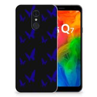 LG Q7 TPU bumper Vlinder Patroon - thumbnail