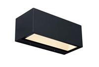 LED buitenwandlamp GEMINI IP54, gegoten aluminium zwart
