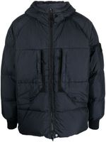 Stone Island Compass-patch puffer jacket - Bleu