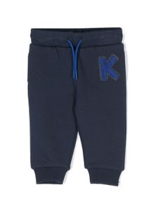 Kenzo Kids legging à logo brodé - Bleu