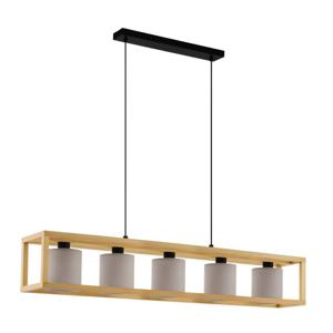 Stars of Light Houten hanglamp Granados met cappuccino kappen 390109