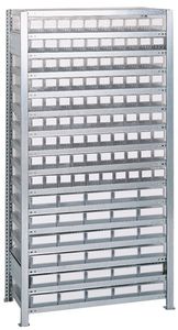 Promat Stellingkast | H2000xB1000xD400 mm | basistelling | 16 stalen legplanken | 90 x 3, 30 x 4 transparant - 9000449870 9000449870